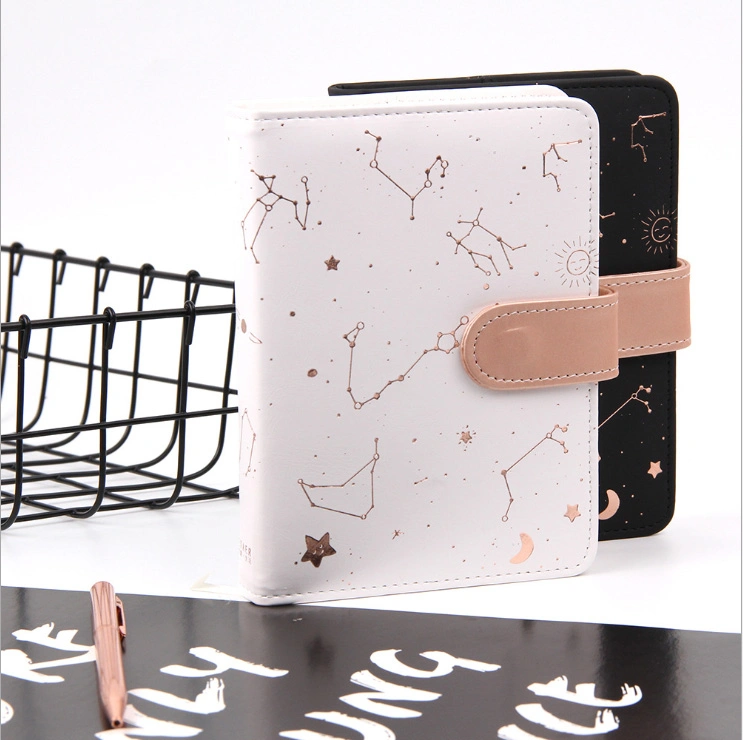 Factory Printing Direct Sales Creative Constellation PU Leather Notebook Small Fresh Star Diary Student Homework Study Life Hand Book