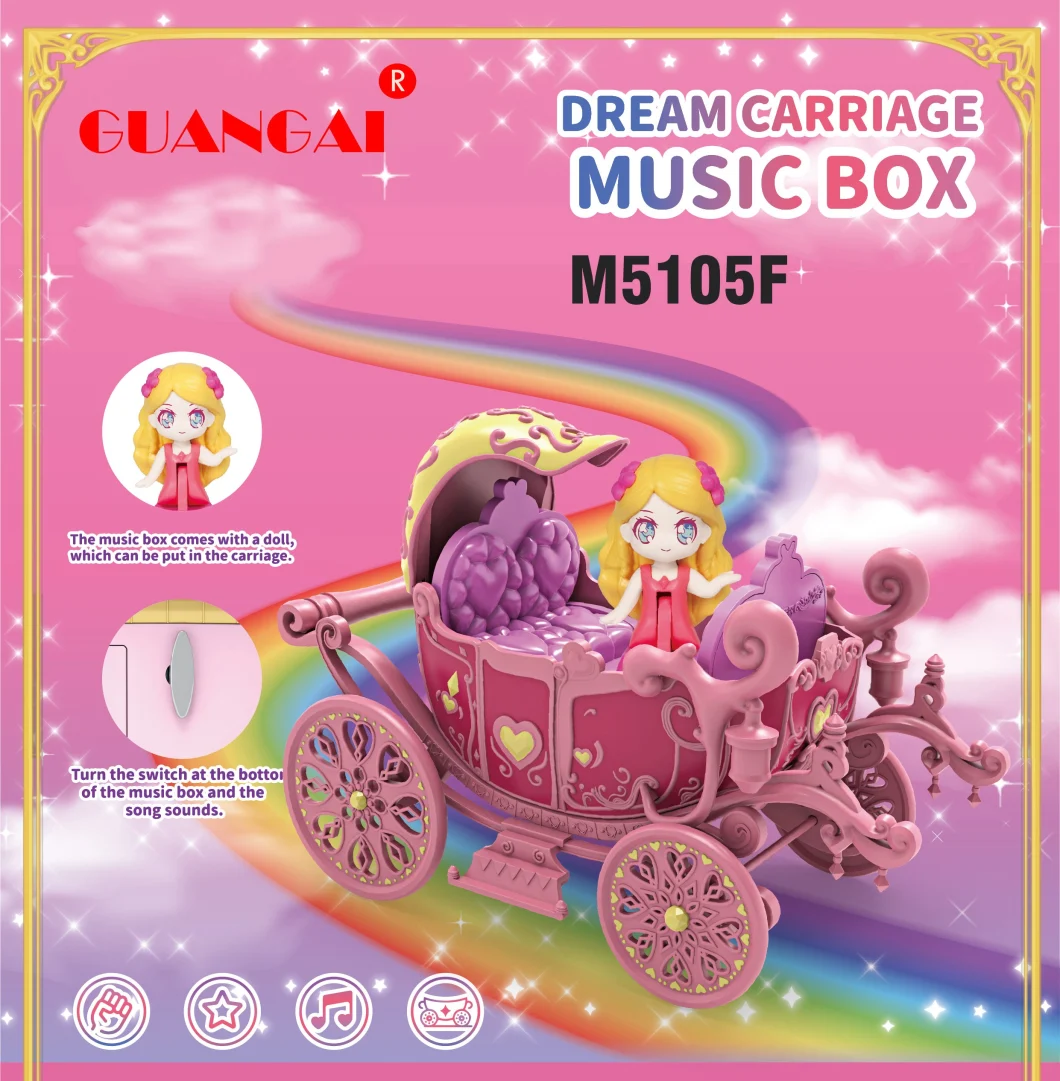 Ice Princess Carriage Music Box Toys for Kids