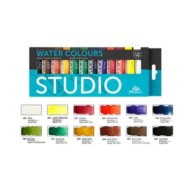 Set di cancelleria per ufficio con pittura ad acquerello in colori assortiti, 10 x 22 ml, Back to School, per artisti e studenti