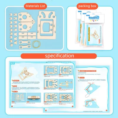 Shopfiy Nuovi giocattoli caldi 2021 Kit di esperimenti scientifici per braccio meccanico per bambini Stelo Utensili in legno fai-da-te Altri giocattoli educativi